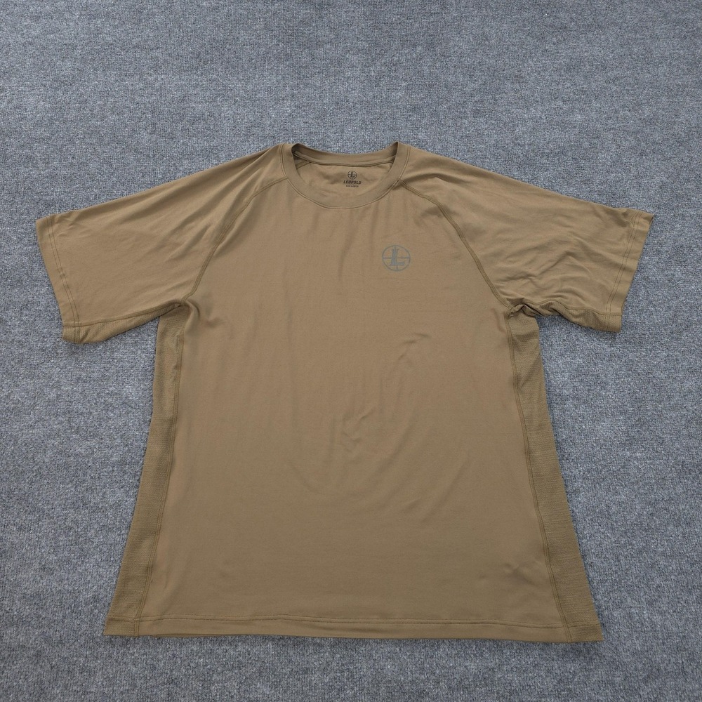 Leupold Shirt Mens 3XL Brown Stretch Performance Hunting Tactical Tee Activewear